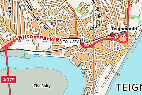TQ14 8EY map - OS VectorMap District (Ordnance Survey)