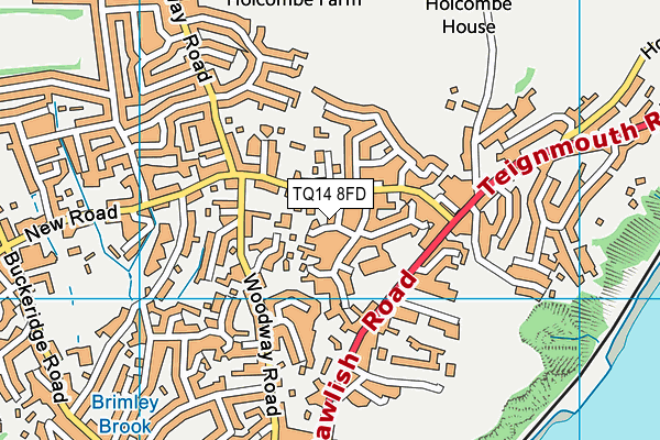 TQ14 8FD map - OS VectorMap District (Ordnance Survey) TQ14 8FD map - OS VectorMap District (Ordnance Survey)