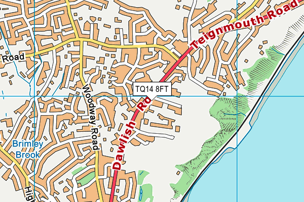 TQ14 8FT map - OS VectorMap District (Ordnance Survey) TQ14 8FT map - OS VectorMap District (Ordnance Survey)