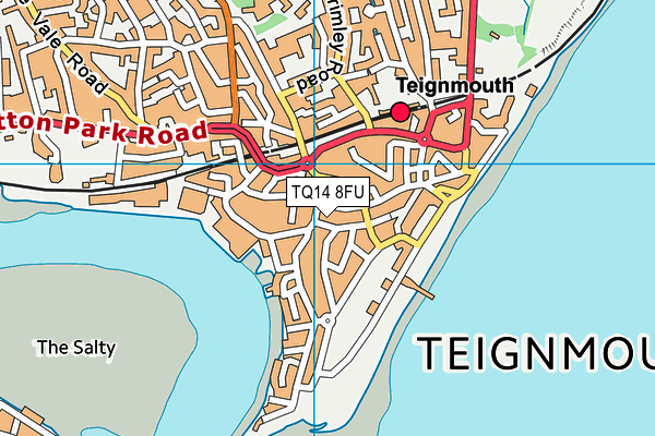 TQ14 8FU map - OS VectorMap District (Ordnance Survey) TQ14 8FU map - OS VectorMap District (Ordnance Survey)