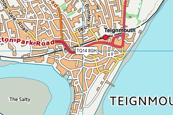 TQ14 8GH map - OS VectorMap District (Ordnance Survey) TQ14 8GH map - OS VectorMap District (Ordnance Survey)