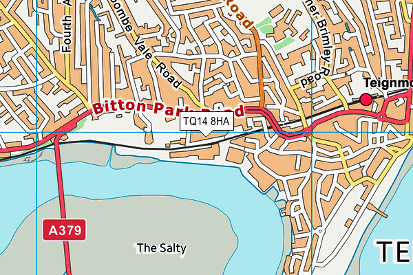 TQ14 8HA map - OS VectorMap District (Ordnance Survey)