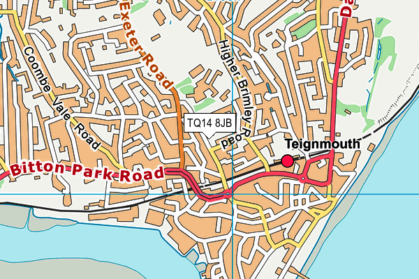 TQ14 8JB map - OS VectorMap District (Ordnance Survey) TQ14 8JB map - OS VectorMap District (Ordnance Survey)