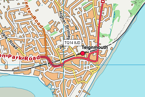 TQ14 8JD map - OS VectorMap District (Ordnance Survey) TQ14 8JD map - OS VectorMap District (Ordnance Survey)