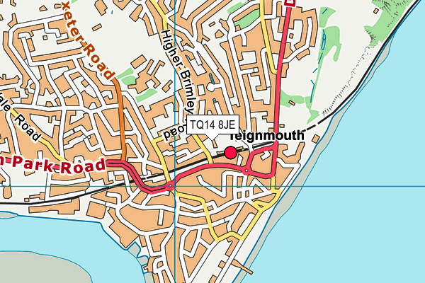 TQ14 8JE map - OS VectorMap District (Ordnance Survey) TQ14 8JE map - OS VectorMap District (Ordnance Survey)