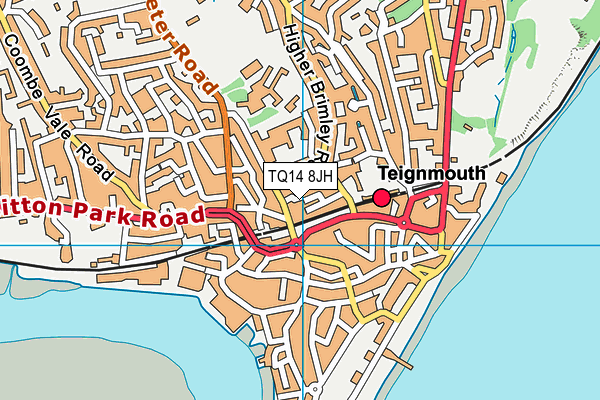 TQ14 8JH map - OS VectorMap District (Ordnance Survey) TQ14 8JH map - OS VectorMap District (Ordnance Survey)