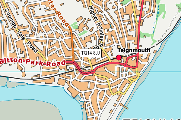 TQ14 8JJ map - OS VectorMap District (Ordnance Survey) TQ14 8JJ map - OS VectorMap District (Ordnance Survey)