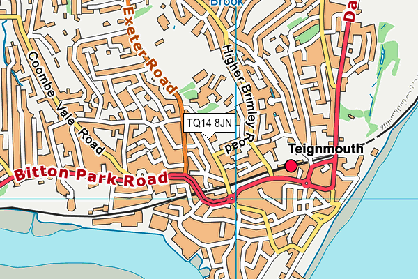 TQ14 8JN map - OS VectorMap District (Ordnance Survey) TQ14 8JN map - OS VectorMap District (Ordnance Survey)