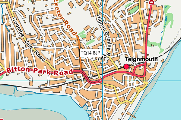 TQ14 8JP map - OS VectorMap District (Ordnance Survey) TQ14 8JP map - OS VectorMap District (Ordnance Survey)