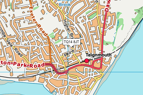 TQ14 8JT map - OS VectorMap District (Ordnance Survey) TQ14 8JT map - OS VectorMap District (Ordnance Survey)