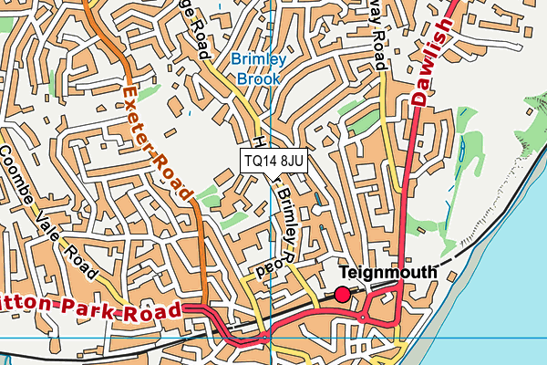 TQ14 8JU map - OS VectorMap District (Ordnance Survey) TQ14 8JU map - OS VectorMap District (Ordnance Survey)