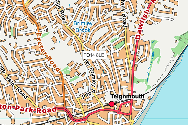 TQ14 8LE map - OS VectorMap District (Ordnance Survey) TQ14 8LE map - OS VectorMap District (Ordnance Survey)