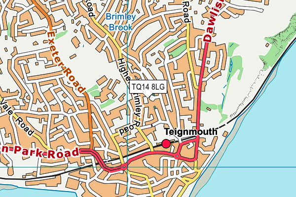 TQ14 8LG map - OS VectorMap District (Ordnance Survey) TQ14 8LG map - OS VectorMap District (Ordnance Survey)