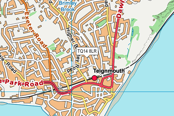 TQ14 8LR map - OS VectorMap District (Ordnance Survey) TQ14 8LR map - OS VectorMap District (Ordnance Survey)