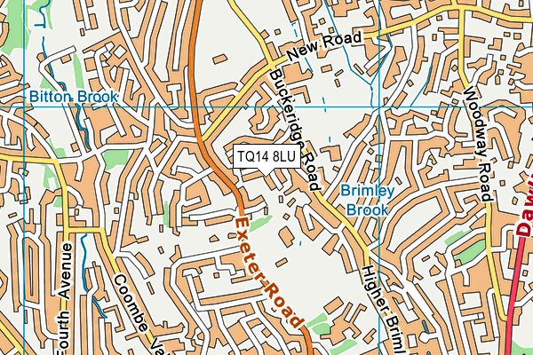 TQ14 8LU map - OS VectorMap District (Ordnance Survey) TQ14 8LU map - OS VectorMap District (Ordnance Survey)