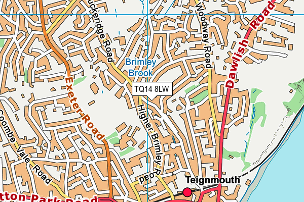 TQ14 8LW map - OS VectorMap District (Ordnance Survey) TQ14 8LW map - OS VectorMap District (Ordnance Survey)