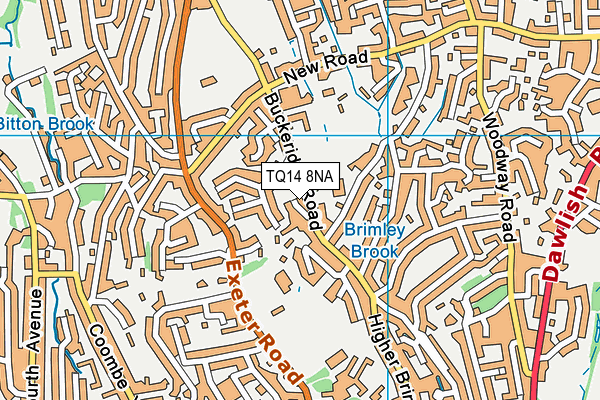 TQ14 8NA map - OS VectorMap District (Ordnance Survey) TQ14 8NA map - OS VectorMap District (Ordnance Survey)
