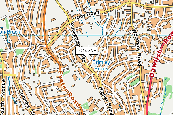 TQ14 8NE map - OS VectorMap District (Ordnance Survey) TQ14 8NE map - OS VectorMap District (Ordnance Survey)