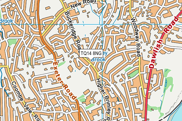 TQ14 8NG map - OS VectorMap District (Ordnance Survey) TQ14 8NG map - OS VectorMap District (Ordnance Survey)