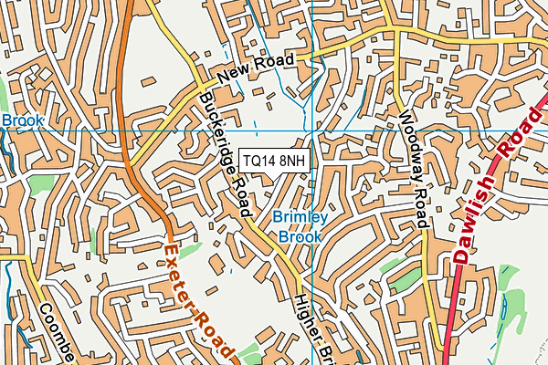 TQ14 8NH map - OS VectorMap District (Ordnance Survey) TQ14 8NH map - OS VectorMap District (Ordnance Survey)