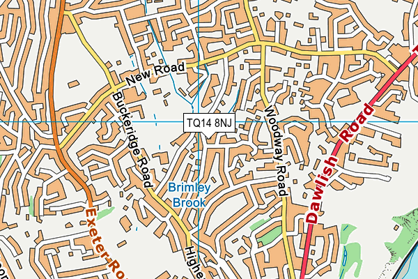 TQ14 8NJ map - OS VectorMap District (Ordnance Survey) TQ14 8NJ map - OS VectorMap District (Ordnance Survey)