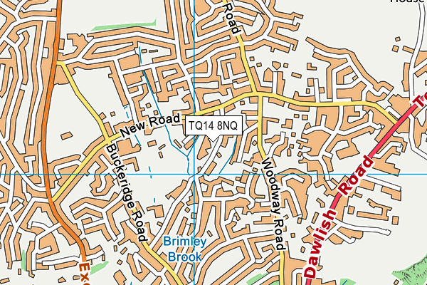 TQ14 8NQ map - OS VectorMap District (Ordnance Survey) TQ14 8NQ map - OS VectorMap District (Ordnance Survey)