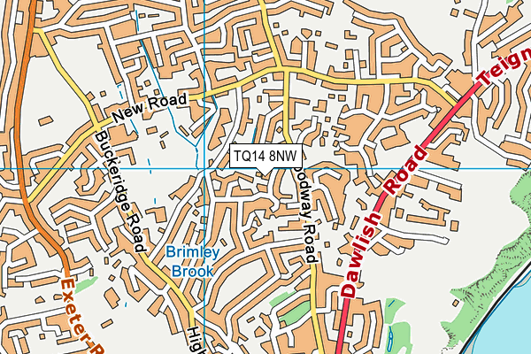 TQ14 8NW map - OS VectorMap District (Ordnance Survey) TQ14 8NW map - OS VectorMap District (Ordnance Survey)