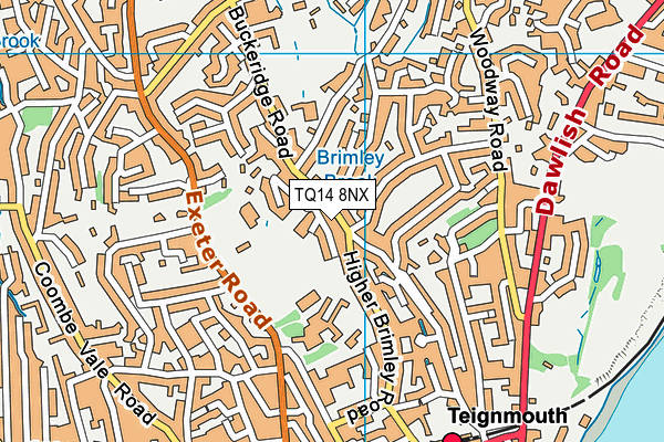 TQ14 8NX map - OS VectorMap District (Ordnance Survey) TQ14 8NX map - OS VectorMap District (Ordnance Survey)