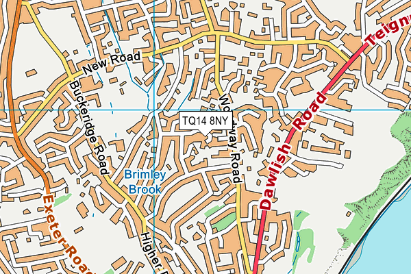 TQ14 8NY map - OS VectorMap District (Ordnance Survey)