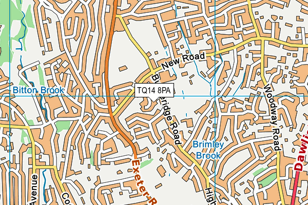 TQ14 8PA map - OS VectorMap District (Ordnance Survey) TQ14 8PA map - OS VectorMap District (Ordnance Survey)
