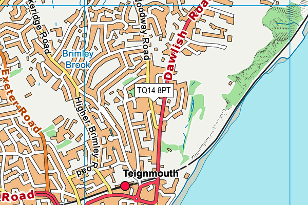 TQ14 8PT map - OS VectorMap District (Ordnance Survey) TQ14 8PT map - OS VectorMap District (Ordnance Survey)