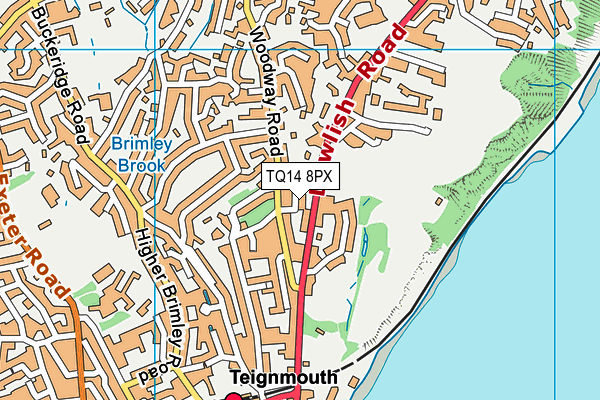 TQ14 8PX map - OS VectorMap District (Ordnance Survey) TQ14 8PX map - OS VectorMap District (Ordnance Survey)