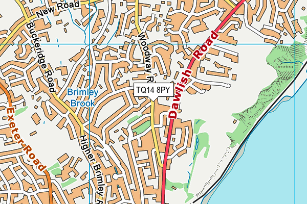 TQ14 8PY map - OS VectorMap District (Ordnance Survey) TQ14 8PY map - OS VectorMap District (Ordnance Survey)