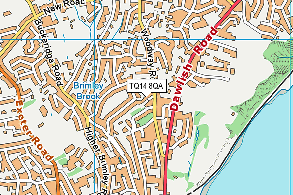 TQ14 8QA map - OS VectorMap District (Ordnance Survey) TQ14 8QA map - OS VectorMap District (Ordnance Survey)