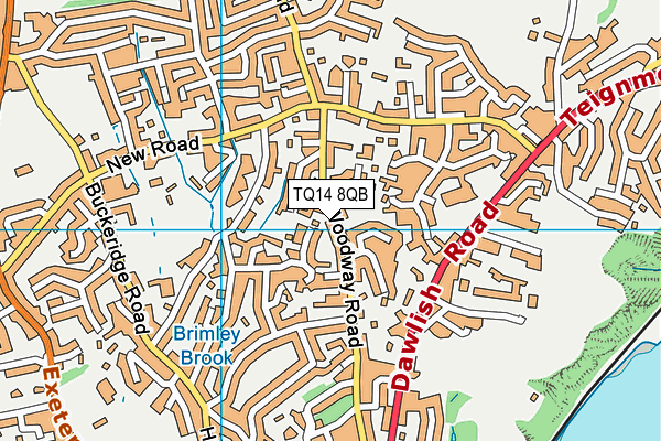 TQ14 8QB map - OS VectorMap District (Ordnance Survey) TQ14 8QB map - OS VectorMap District (Ordnance Survey)