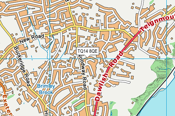 TQ14 8QE map - OS VectorMap District (Ordnance Survey) TQ14 8QE map - OS VectorMap District (Ordnance Survey)