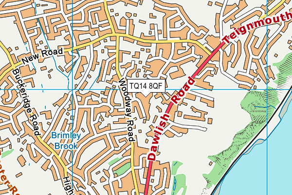TQ14 8QF map - OS VectorMap District (Ordnance Survey) TQ14 8QF map - OS VectorMap District (Ordnance Survey)