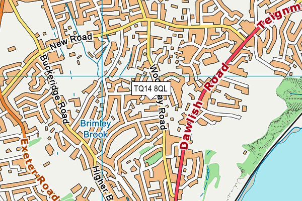 TQ14 8QL map - OS VectorMap District (Ordnance Survey) TQ14 8QL map - OS VectorMap District (Ordnance Survey)