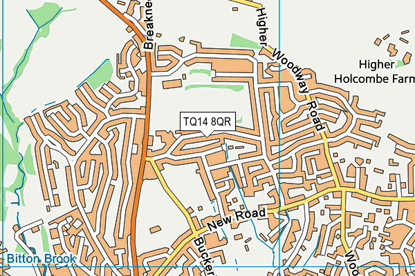 TQ14 8QR map - OS VectorMap District (Ordnance Survey) TQ14 8QR map - OS VectorMap District (Ordnance Survey)