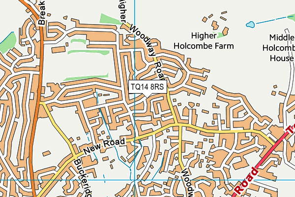 TQ14 8RS map - OS VectorMap District (Ordnance Survey) TQ14 8RS map - OS VectorMap District (Ordnance Survey)