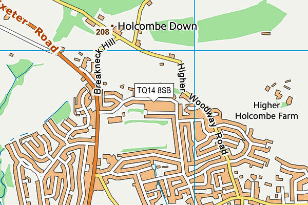 TQ14 8SB map - OS VectorMap District (Ordnance Survey) TQ14 8SB map - OS VectorMap District (Ordnance Survey)