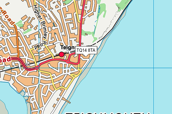 TQ14 8TA map - OS VectorMap District (Ordnance Survey)