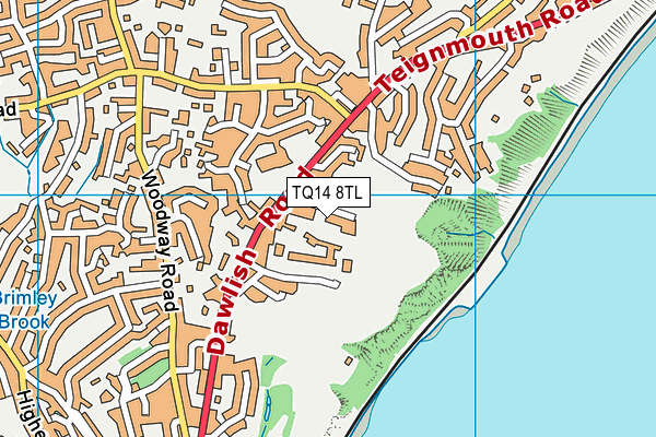 TQ14 8TL map - OS VectorMap District (Ordnance Survey) TQ14 8TL map - OS VectorMap District (Ordnance Survey)
