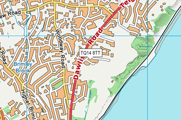 TQ14 8TT map - OS VectorMap District (Ordnance Survey) TQ14 8TT map - OS VectorMap District (Ordnance Survey)
