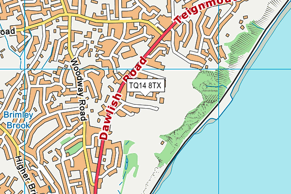 TQ14 8TX map - OS VectorMap District (Ordnance Survey) TQ14 8TX map - OS VectorMap District (Ordnance Survey)