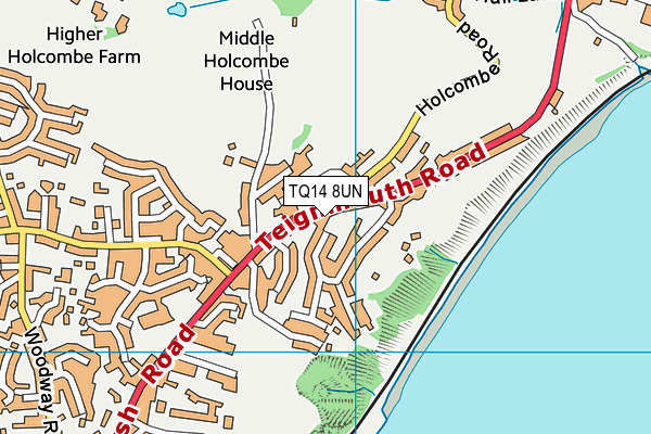 TQ14 8UN map - OS VectorMap District (Ordnance Survey) TQ14 8UN map - OS VectorMap District (Ordnance Survey)