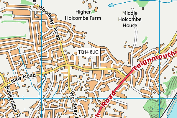 TQ14 8UQ map - OS VectorMap District (Ordnance Survey) TQ14 8UQ map - OS VectorMap District (Ordnance Survey)