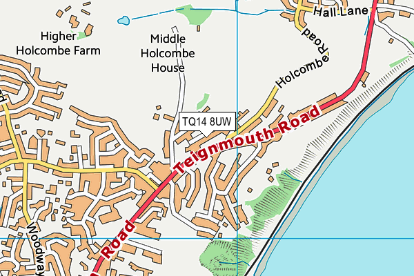 TQ14 8UW map - OS VectorMap District (Ordnance Survey) TQ14 8UW map - OS VectorMap District (Ordnance Survey)