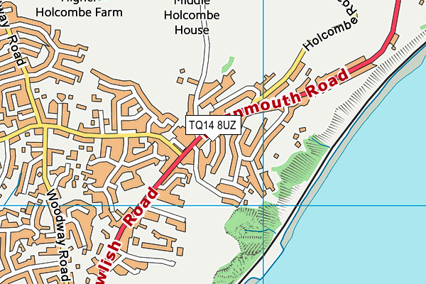 TQ14 8UZ map - OS VectorMap District (Ordnance Survey)