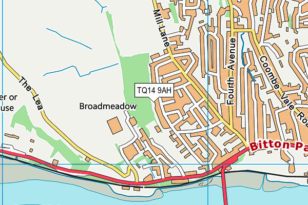 TQ14 9AH map - OS VectorMap District (Ordnance Survey) TQ14 9AH map - OS VectorMap District (Ordnance Survey)